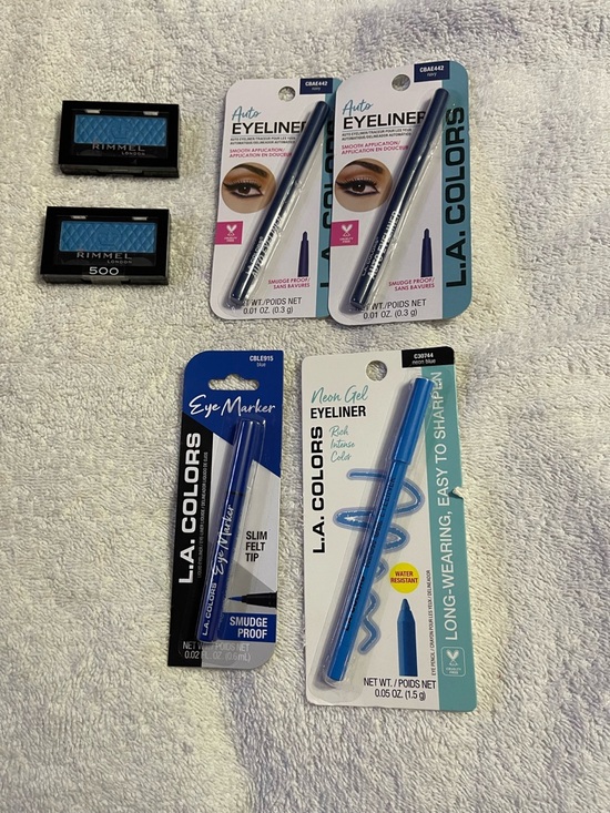 LA Colors, Rimmel Other - L.A. COLORS Neon Gel Eyeliner & Eye Marker + Rimmel Blue Eyeshadows. New!!
